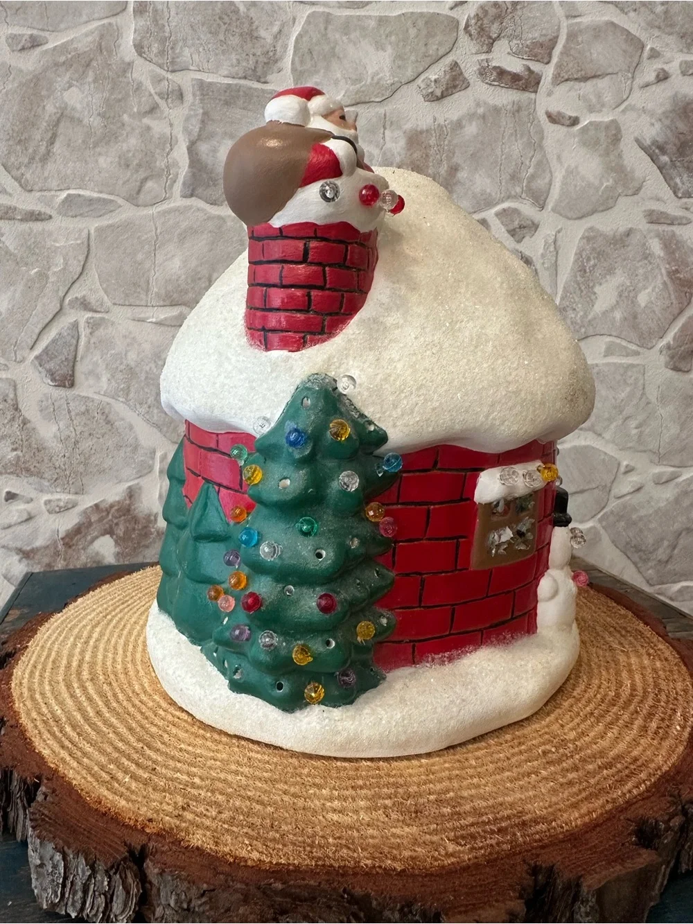 Vintage Hand Painted Ceramic Christmas Igloo